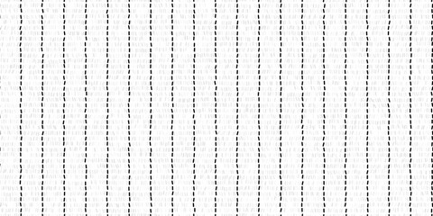 Pinstripe black and white seamless pattern with sketchy dashed lines and texture. Classic wool suit fabric. Elegant masculine design. Simple monochrome background. Twill variegated woolen material