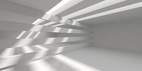 Abstract empty modern interior. Concrete walls