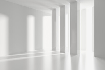Fototapeta premium Empty Room. Abstract Futuristic Interior