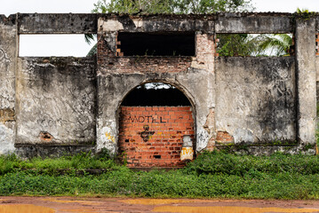 Ruins of an old factory in the city of Taperoa, Bahia.