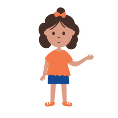 A Brown Girl Showing Hand