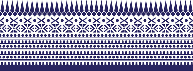 Digital textile fabric border motif pattern for geometric oriental seamless pattern. Border decoration. Design for background, wallpaper, vector illustration, textile, batik, carpet, fabric, clothing,