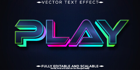 Play gaming editable text effect, rgb and neon text style © QuillArtistry