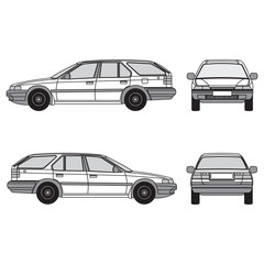 car outline, family or self