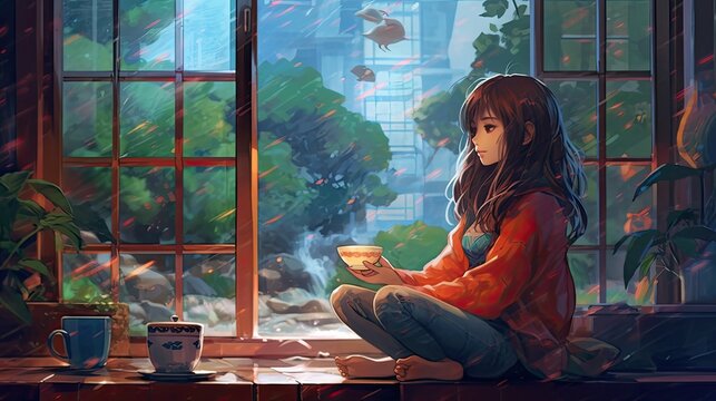 Solitary Woman's Delight: Tea, Books, and Rain