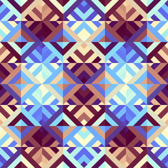 Geometric abstract triangles pattern. Seamless vector image.