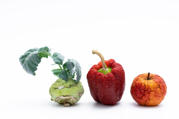 Altes abgelaufenes Obst und Gemüse