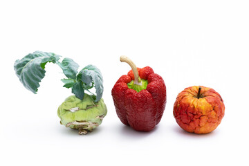 Altes abgelaufenes Obst und Gemüse