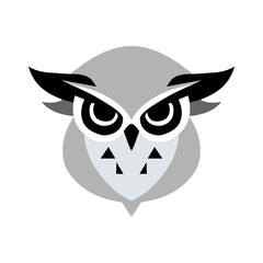 simple owl business company logo vector illustration template design