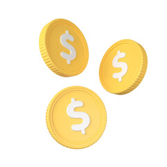 Money Coin Cash Business Finance Economy Concept Design 3D Icon
