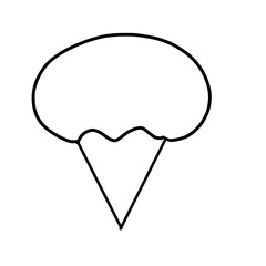 ice cream cone hand drawn