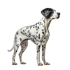 Dalmatian dog  isolated on the transparent background PNG. AI generative.