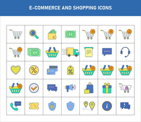 E-commerce and Shopping Icon Set