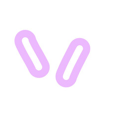 Hand-drawn Cute purple line, shape, strokes, curve, Decoration and elements design in doodle style