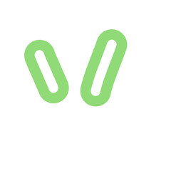 Hand-drawn Cute green line, shape, strokes, curve, Decoration and elements design in doodle style