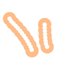 Hand-drawn Cute orange line, shape, strokes, curve, Decoration and elements design in doodle style