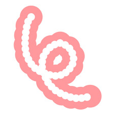 Fototapeta premium Hand-drawn Cute pink line, shape, strokes, curve, Decoration and elements design in doodle style