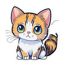Tiny cat sticker. Generate with AI.