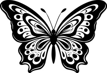 Butterflies | Minimalist and Simple Silhouette - Vector illustration