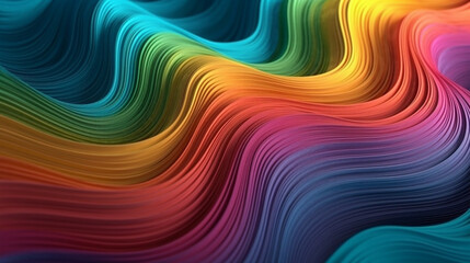 Multicolored waves. Generative AI