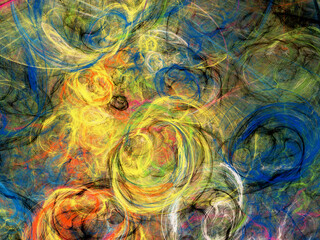 rainbow abstract fractal background 3d rendering illustration