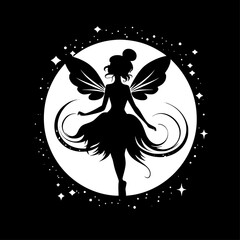 Fairy | Minimalist and Simple Silhouette - Vector illustration