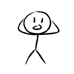 Stickman cartoon sketch