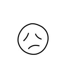 Fototapeta na wymiar Doodle Emoji face icon