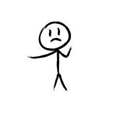 Stickman cartoon sketch