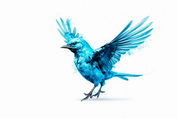 Obraz premium Distinctive bird logo with white bird silhouette