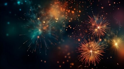 Fireworks in the sky. Generative AI