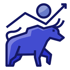 Bullish filled outline icon
