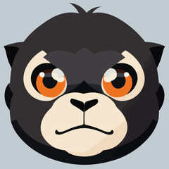 Cute vector illustration of gorilla or ape