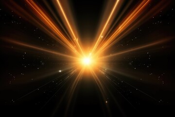 Fototapeta na wymiar A star burst with orange lights Generative AI