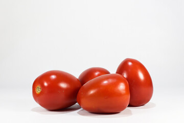 tomatoes on a white background