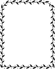 Pseudo three centered arch rectangular frame architectural window door ornate flower frame floral leaf borders natural Botanical Branches decoration wedding card anniversary celebration beautiful