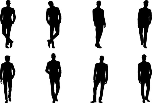 silhouettes of people businessman
