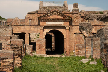 Horrea Epagathiana et Epaphroditiana, ancient Roman store building in Ostia Antica, Rome