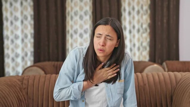 Indian woman having heart attack