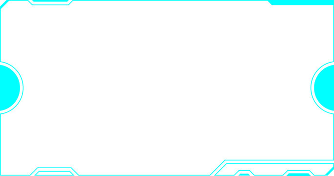 Blue abstract geometric frames technology futuristic interface hud vector design.