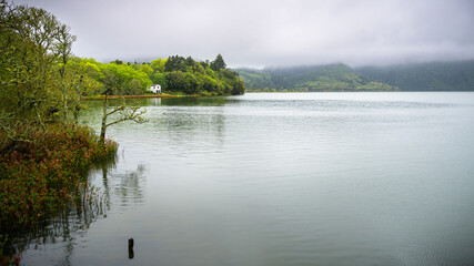 Fototapeta na wymiar Beautiful panoramic view of Seven Cities Lake 
