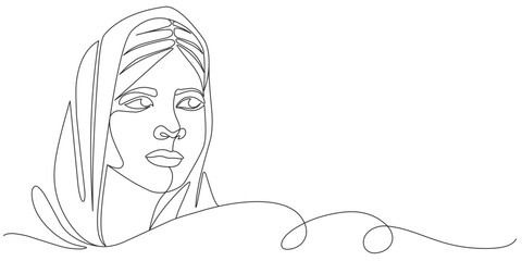 Malala day line art vector illustration