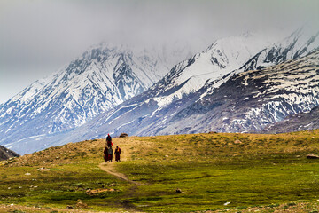 Monks in the mountains