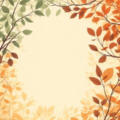 Obraz premium ai generated a Simple style leaf background image Leave the space in the middle,