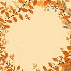 Fototapeta na wymiar ai generated a Simple style leaf background image Leave the space in the middle,