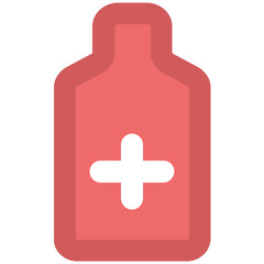 A medicine bottle bold line icon