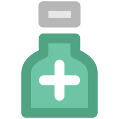 A pills medication bold line icon