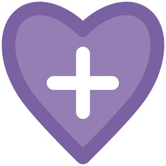 An icon of heart bold line design 