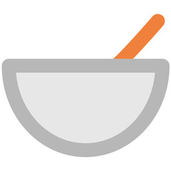 A mortar and pestle bold line icon