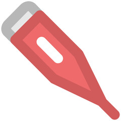 A bold line icon of thermometer 